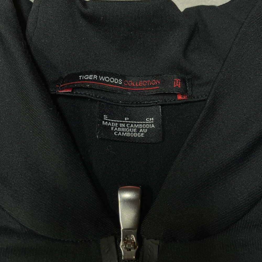 Tiger Woods Nike Tech Golf Jacket Black 1/4 Zip 2.0 Perform Sance Pullover Mens - Picture 5 of 9